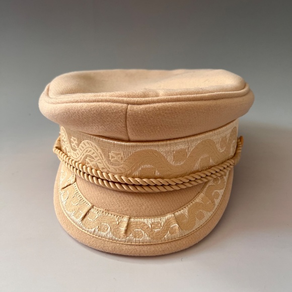 Lack of Color Riviera Cap Gold Medium 57cm Cream Baker Boy Military Hat main image 8